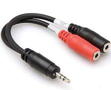 Hosa Y Cable 3.5mm TRS to 3.5mm (YMM-261)