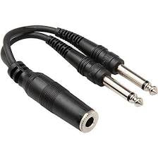 Hosa Y Cable 1/4" TSF to Dual 1/4" TS (YPP-106)
