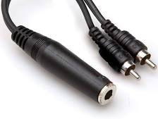 Hosa Y Cable 1/4" TSF to Dual RCA (YPR-131)
