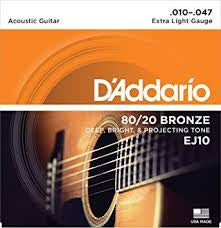 D’Addario Acoustic Guitar Strings (EJ10) 6 string