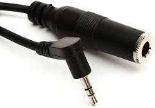 Hosa Headphone Adapter 1/4"TRS to Right Angle3.5mm (MHE-100.5)